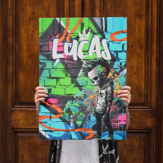 Zombie Graffiti Room Decor Monogram Dedeur Perfect Poster