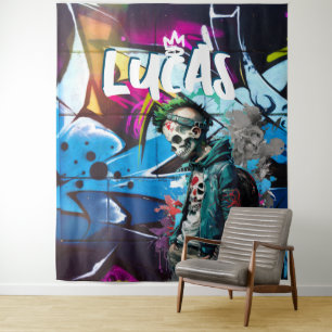 Zombie Graffiti Room Décor Monogram Wandkleed