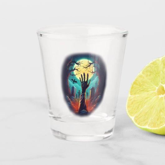 Zombie Grave Horror Shot Glas (Voorkant)