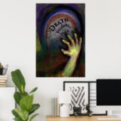 Zombie Graveyard Hand die Haunted Art bereikt Poster (Thuiskantoor)