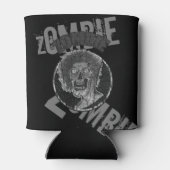 Zombie-grijs/zwart-gedempt uiterlijk grafisch blikjeskoeler (Achterkant)
