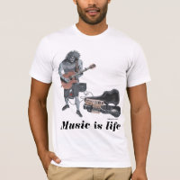 Zombie Guitar Rock Musician Fantasy Art Shirten