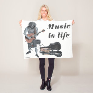Zombie Guitar Rock Muzikant Fantasy Art Blanket Fleece Deken