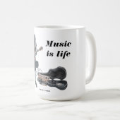Zombie Guitare Musicien Café Mug (Devant droit)
