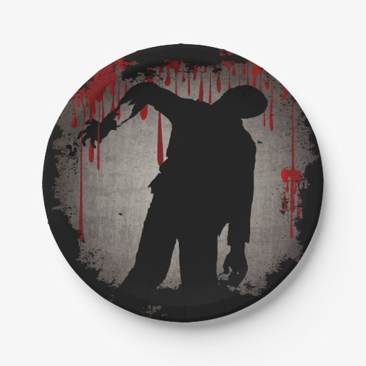 Zombie Halloween Bord 7-inch papier (Voorkant)