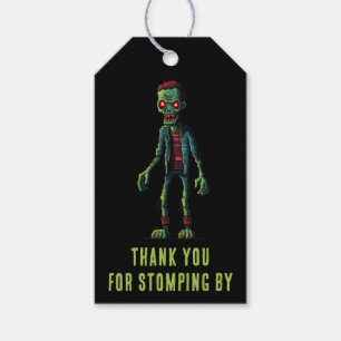 Zombie Halloween Feest   Griezeldonk Black Bedankt Cadeaulabel