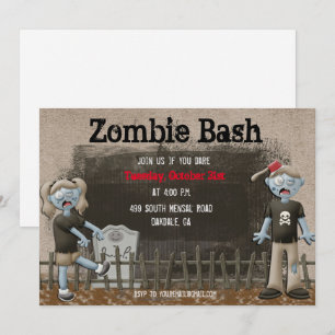Zombie Halloween-feest uitnodiging