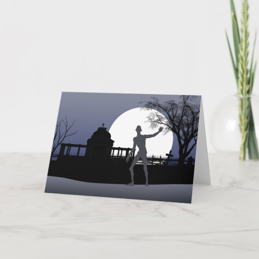 Zombie Halloween Kaart (Voorkant)