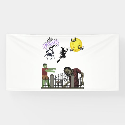 Zombie Halloween Land 4x8 Vinyl Banner (Horizontaal)