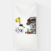 Zombie Halloween Land 4x8 Vinyl Banner (Verticaal)