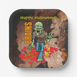  Zombie Halloween Paper Borden Papieren Bordje