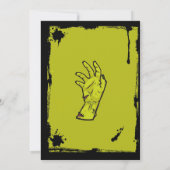 Zombie Halloween Party Apocalypse Graveyard Hand Kaart (Achterkant)