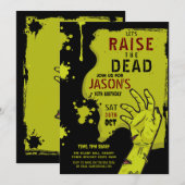 Zombie Halloween Party Apocalypse Graveyard Hand Kaart (Voorkant / Achterkant)