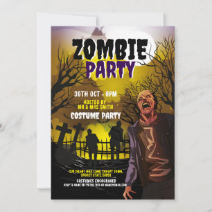 Zombie Halloween Party Kostuum Horror Kaart