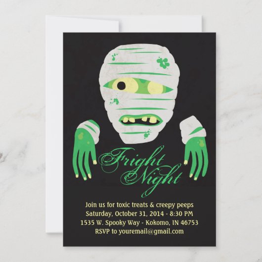 Zombie Halloween Uitnodiging (Voorkant)