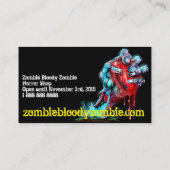 Zombie Hand Bleeding Heart Visitekaartje (Achterkant)