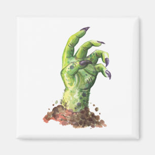 Zombie-hand die uit de grond steekt magneet