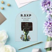 Zombie Hand Gothic Halloween Acryl Uitnodigingen (Insitu (Huwelijk))