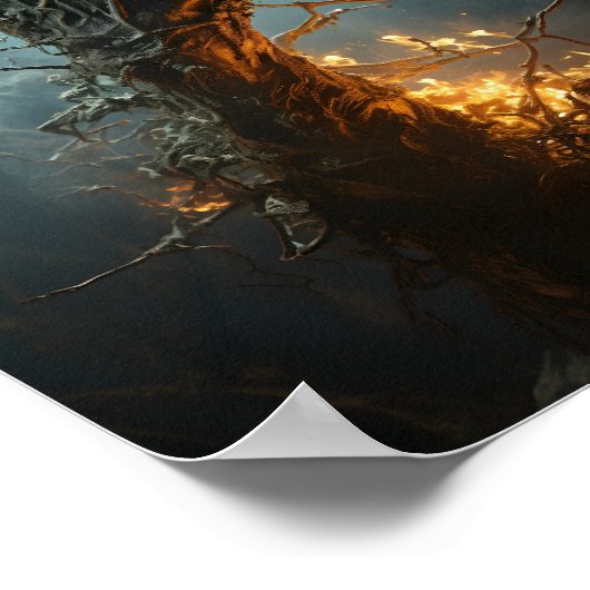 Zombie Hand komt uit Grave Enge Halloween Poster (Hoek)