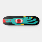 Zombie Hand met Mouth Vector Illustratie Skateboard (Horizontaal)