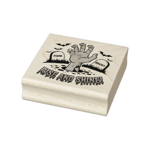 Zombie Hand Rising Halloween Design Leuk en Spooky Rubberstempel