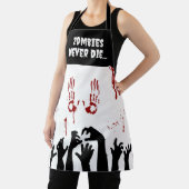 Zombie handen en bloed spetter horror schort (Insitu)