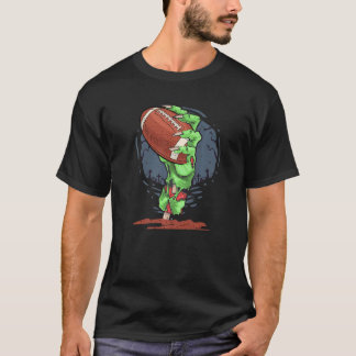 Zombie Hands football Ball  Halloween Horror Scary T-shirt