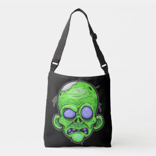 Zombie Head Illustratie Kunst Crossbody Tas