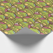 Zombie Head Seamless Pattern Cadeaupapier (Hoek)