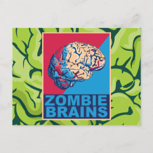 Zombie Hersenen Briefkaart