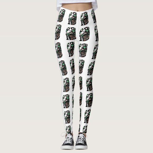 Zombie Hoofd Legging (Voorkant)