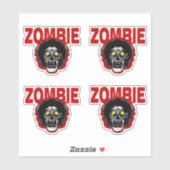 ZOMBIE - Hoofd Sticker (Vel)