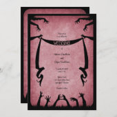 Zombie Horror Halloween Bruiloft Kaart (Voorkant / Achterkant)