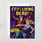 Zombie -  horrorstrip briefkaart (Voorkant / Achterkant)