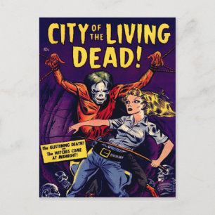 Zombie -  horrorstrip briefkaart