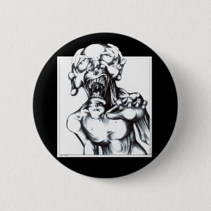 Zombie Hunger Ronde Button 5,7 Cm