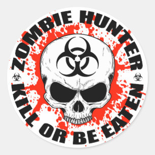 Zombie Hunter 3 Ronde Sticker