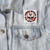 Zombie Hunter 3 Vierkante Button 5,1 Cm (In situ)