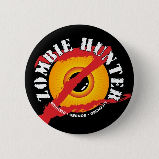 Zombie Hunter Badge Button (Voorkant)