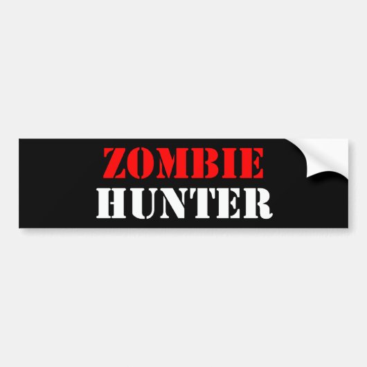 Zombie Hunter Bumpersticker (Voorkant)