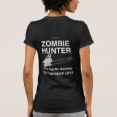 ZOMBIE HUNTER CHAINSAW TROOPS BW T-SHIRT (Achterkant)