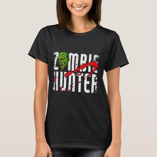 Zombie Hunter _ Halloween Apparel Funny Halloween  T-shirt (Voorkant)