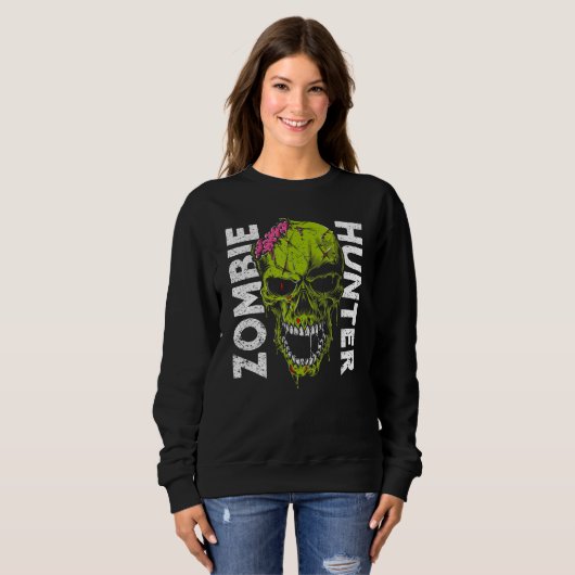 Zombie Hunter Halloween Apparel Halloween 1 Trui (Voorkant volledig)