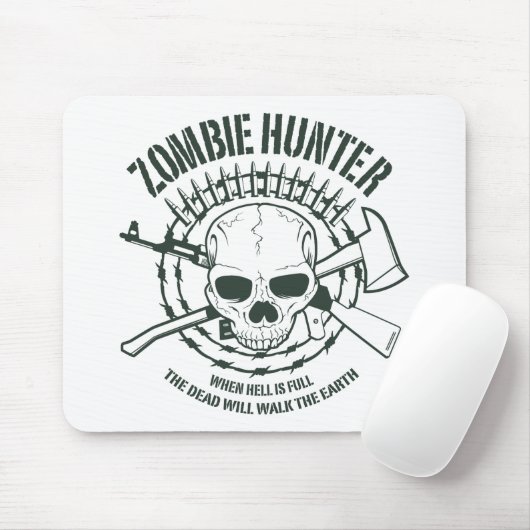 Zombie Hunter Mousepad Muismat (Met muis)
