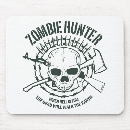 Zombie Hunter Mousepad Muismat (Voorkant)