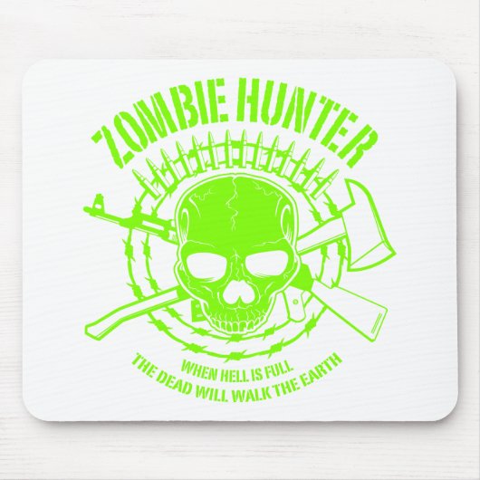 Zombie Hunter Mousepad Muismat (Voorkant)