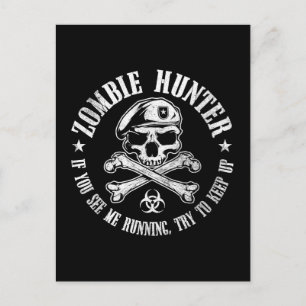 zombie hunter ondood levend dood briefkaart