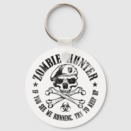zombie hunter ondood levend dood sleutelhanger (Voorkant)