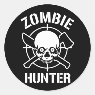 Zombie Hunter Ronde Sticker