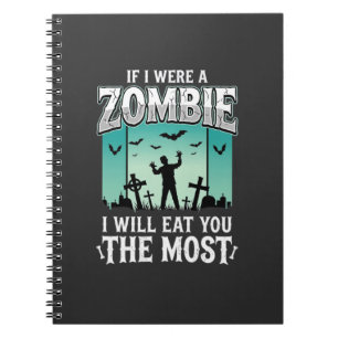 Zombie Ik Zal Je Opeten Halloween Design_1 Notitieboek